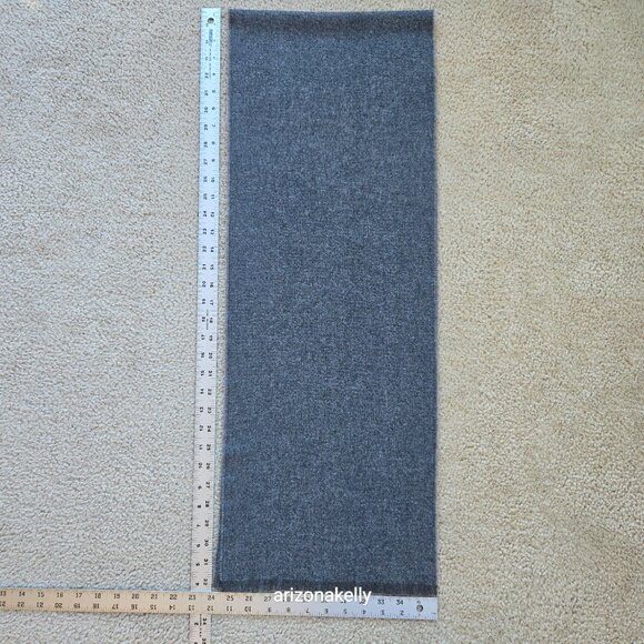 NWOT Cashmere Dark Grey Woven Scarf - Picture 5 of 8